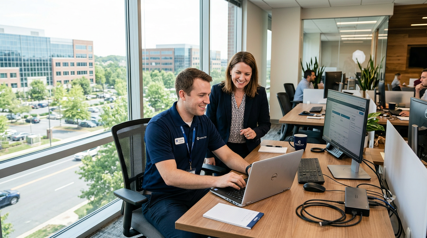 Local managed IT technician providing on-site support to a DC metro area business