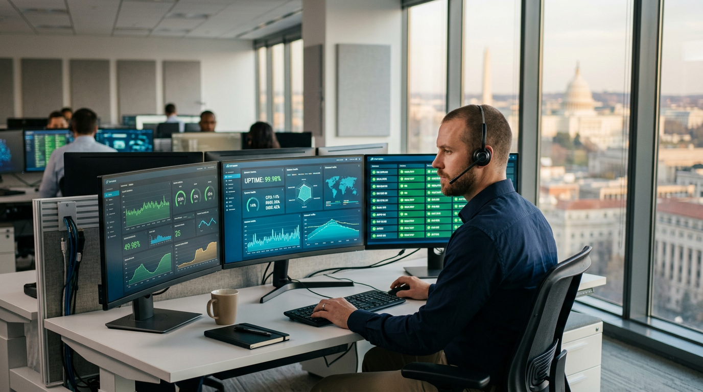 managed IT services reduce downtime Washington DC business monitoring