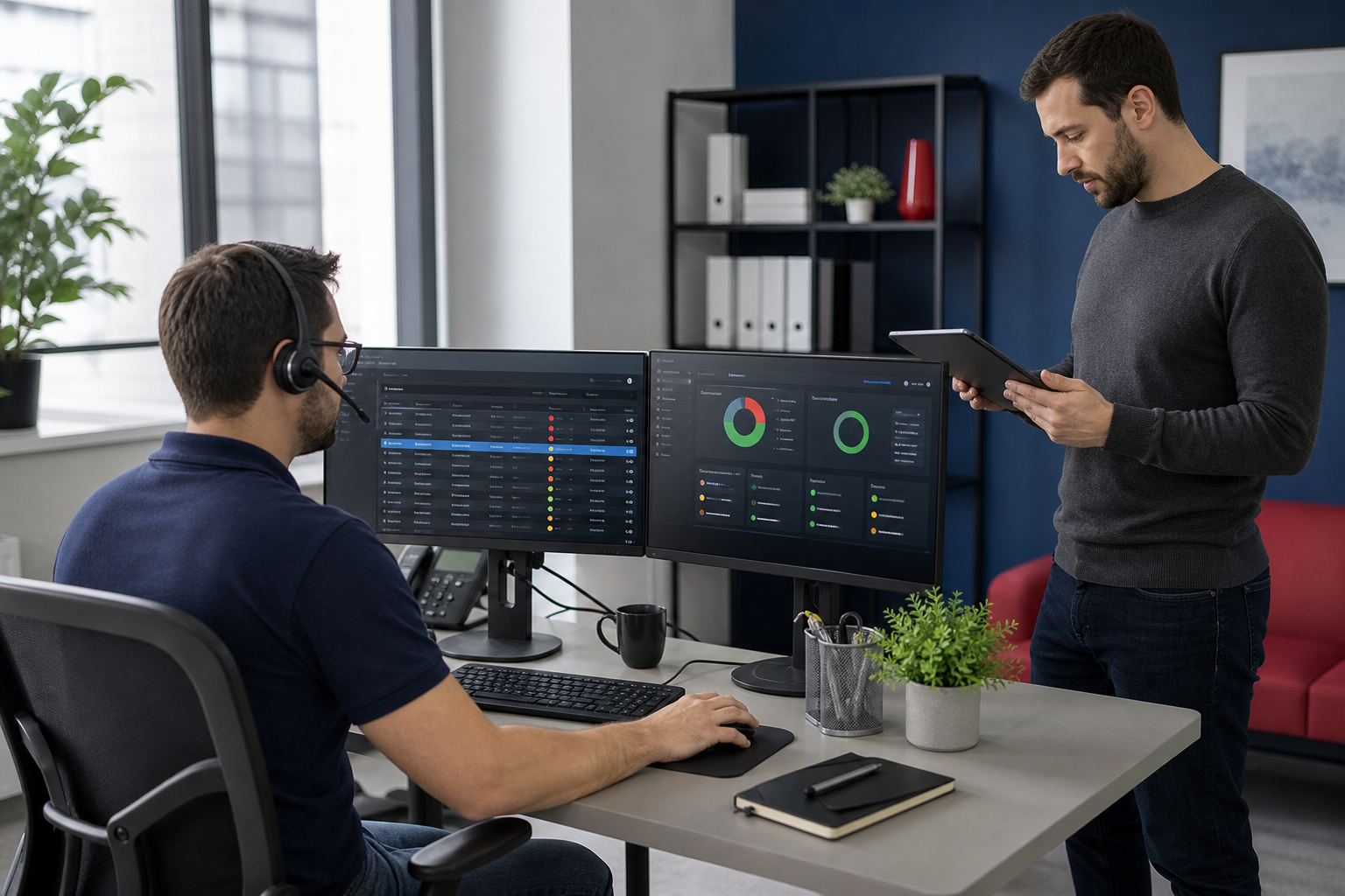 Managed IT services components - help desk support, monitoring, security and backup