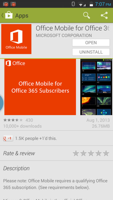 Office 365 for Smart Phones